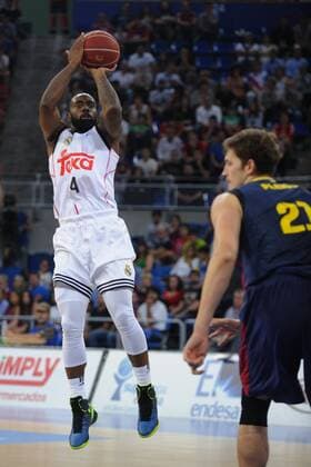 ACB Supercup final between Real Madrid Baloncesto and Regal FC Barcelona (Barca). K.C. Rivers xL.xGONZALEZx 