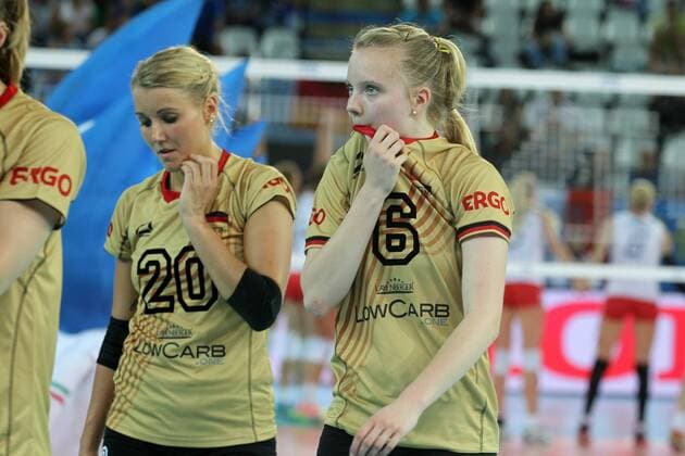 Rome 28 09 2014 Palalottomatica Mareen Apitz , Jennifer Geerties Germany Croatia - Germania Croazia FIVB Volleyball Women s World Championship Italy 2014 Foto Giuseppe Pino Fama Insidefoto pinoxfama