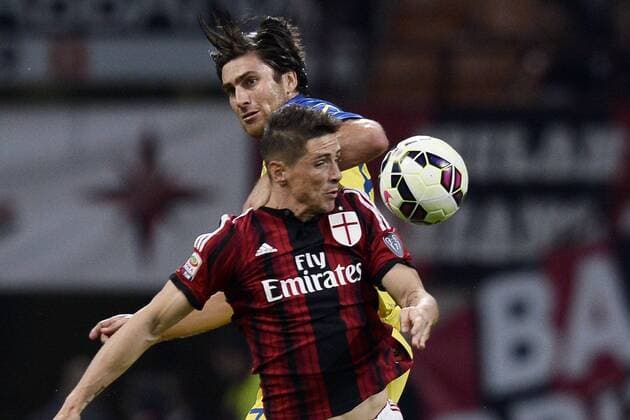 Db Milano 04 10 2014 - Serie A AC Milan vs AC Chievo Verona foto DanielexBuffa Image Sport Pictured: Ervin Zukanovic-Fernando Torres 