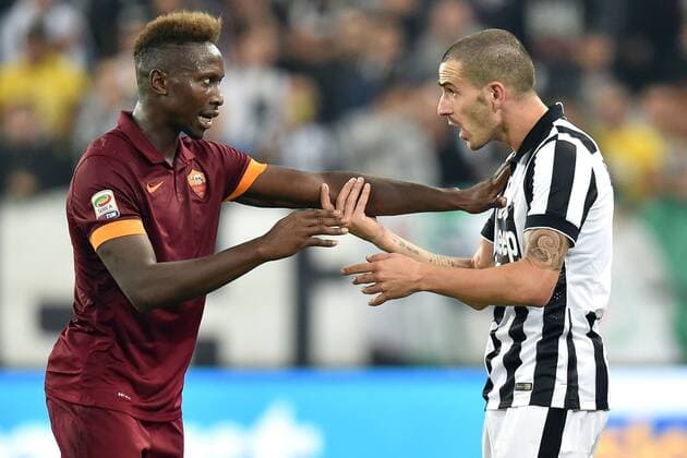 Mapou Yanga Mbiwa Roma, Leonardo Bonucci Juventus Torino 05-10-2014 Juventus Stadium, Football Calcio Serie A Juventus - AS Roma. Foto Andrea Staccioli Insidefoto andreaxstaccioli