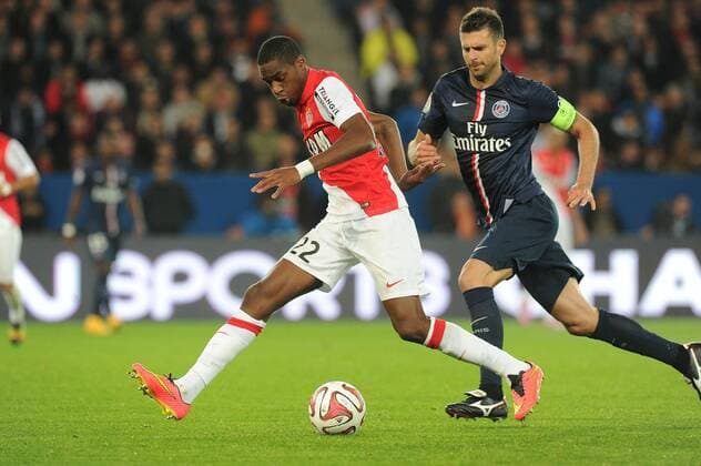 Thiago Motta (PSG) Geoffrey Kondogbia (Monaco) FOOTBALL : PSG vs Monaco - Ligue 1 - 05 10 2014 N.LeGouicFEP 