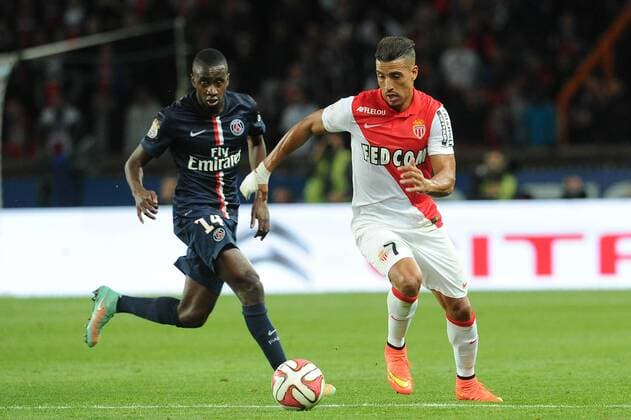 Blaise Matuidi (PSG) Nabil Dirar (Monaco) FOOTBALL : PSG vs Monaco - Ligue 1 - 05 10 2014 N.LeGouicFEP 