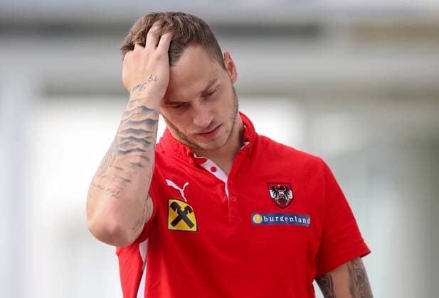 SOCCER - UEFA EURO 2016 quali, AUT vs MDA, training STEGERSBACH,AUSTRIA,06.OCT.14 - SOCCER - UEFA European Championship 2016, qualification, ÖFB international match, Austria vs Moldova, training team AUT. Image shows Marko Arnautovic (AUT).  CW3_9240