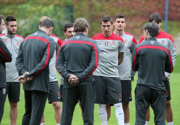 CRO soccer team training - Zagreb, Croatia 06.10.2014., Zagreb, Croatia - Croatian football team held a training session on the playground Hitrec Kacian before their meeting with the national team of Bulgaria. Mario Mandzukic  JuricaxGaloic PIXSELL