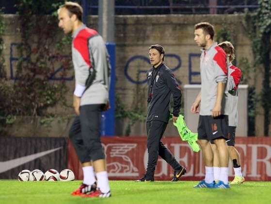 CRO soccer team training - Zagreb, Croatia 06.10.2014., Zagreb, Croatia - Croatian football team held a training session on the playground Hitrec Kacian before their meeting with the national team of Bulgaria. Coach Niko Kovac  JuricaxGaloic PIXSELL