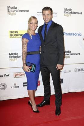 Dennis Diekmeier mit Ehefrau Dana bei der Media Entertainment Night 2014 im Hotel Atlantic. Hamburg, 06.10.2014 xgbrcix xFuturexImage
