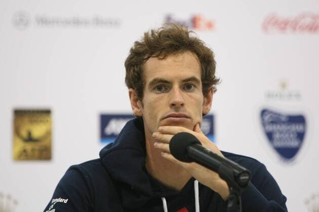Andy Murray of Britain attends a press conference in the second round of the men s singles during the 2014 Shanghai Rolex Masters tennis tournament in Shanghai, China, 8 October 2014  20141008_09587
