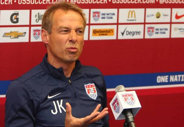 October 09: Jürgen Klinsmann coach of the USA MNT at a news conference before an international friendly match against Ecuador at Rentschler Field, in East Hartford, CT. SOCCER: OCT 09 International Friendly - Ecuador v USA Icon255140100912 EDITORIAL USE ONLY