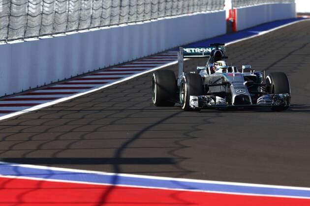 Motorsports: FIA Formula One World Championship 2014, Grand Prix of Russia, 44 Lewis Hamilton (GBR, Mercedes AMG Petronas F1 Team), xHOCHxZWEIx