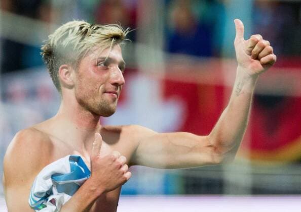 09.10.2014, Stadion Ljudski vrt, Maribor, SLO, UEFA Euro Qualifikation, Slowenien vs Schweiz, Gruppe E, im Bild Kevin Kampl of Slovenia celebrates during the UEFA EURO 2016 Qualifier group E match between Slovenia and Switzerland at the Stadion Ljudski vrt in Maribor, Slovenia on 2014 10 09. ,  EP_SP_PON E  