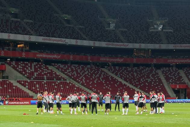 0.10.2014 WARSZAWA, UEFA EURO qualifier, training, Poland at STADION NARODOWY  20141010CSLG0119