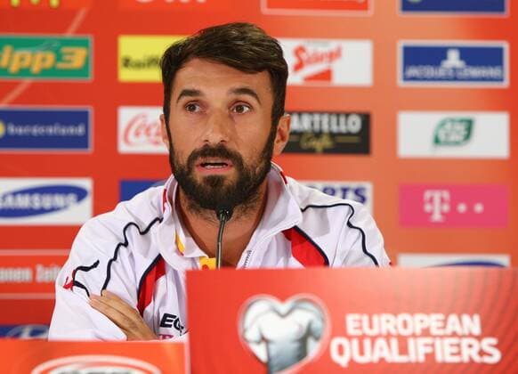 SOCCER - UEFA EURO 2016, qualification, AUT vs MNE, preview VIENNA,AUSTRIA,11.OCT.14 - SOCCER - UEFA European Championship 2016, European Qualifiers, OEFB international match, Austria vs Montenegro, preview, press conference of team MNE. Image shows Mirko Vucinic (MNE).