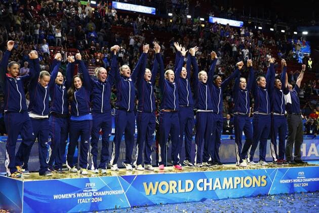 USA United States celebrate the victory World Champions Milano 12-10-2014 Forum Assago Mondiali Volley Women s World Championship 2014 insidefoto