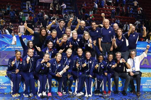USA United States celebrate the victory World Champions Milano 12-10-2014 Forum Assago Mondiali Volley Women s World Championship 2014 insidefoto