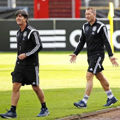 Joachim Löw , Andreas Köpke Abschlusstraining bei SW Essen Uhlenkrug in Essen Fussball Nationalmannschaft 13.10.2014 , Fussball, , EP_FSA