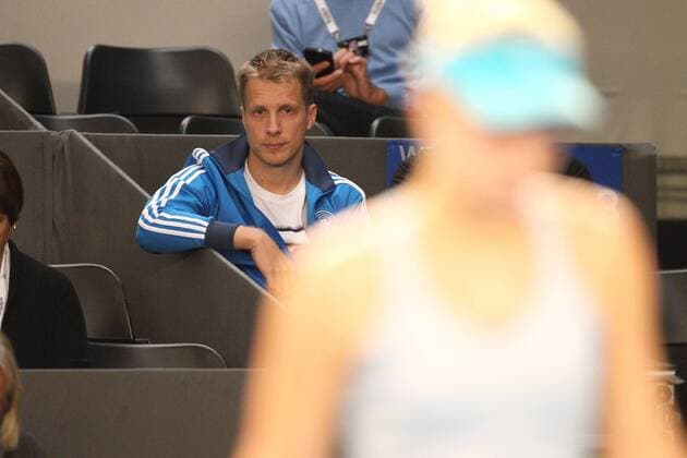 Oliver Pocher schaut seiner Lebensgefährtin Sabine Lisicki (GER) zu Tennis, WTA, BGL BNP Paribas Luxembourg Open, 14.10.2014, EP_ANS