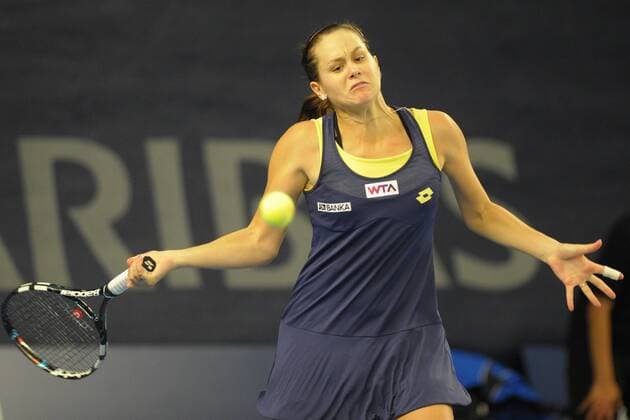 Achtelfinale, Jana Cepelova(SVK), Vorhand, Tennis, WTA, BGL BNP Paribas Luxembourg Open, 15.10.2014 , EP_PFZ