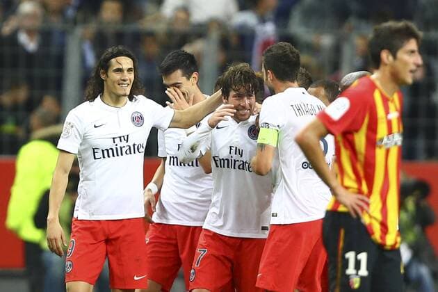 Maxwell Sherrer (PSG) et equipe FOOTBALL : Lens vs Paris Saint Germain - Ligue 1 - 17 10 2014 - GwendolineLeGoff Panoramic 