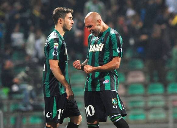 IPP20141018 Football - soccer: Serie A, Sassuolo Calcio - Juventus Turin, Simone Zaza, Sime Vrsaljko xHOCHxZWEIx xItalyxPhotoxPressx 