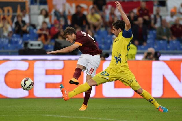Adem Ljajic Roma. Goal celebration. Roma 18-10-2014 Stadio Olimpico. Football Calcio 2014 2015 Serie A. AS Roma - Chievo Verona AntoniettaxBaldassarre