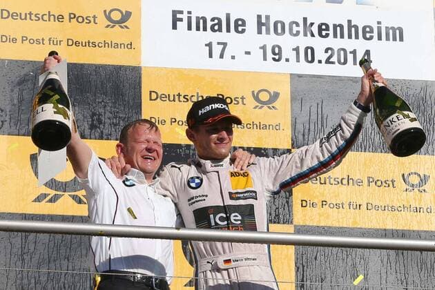 19.10.2014 - Motorsport - Saison 2014 - 10. Rennwochenende Hockenheimring Hockenheim - DTM Deutsche Tourenwagen Meisterschaft Rennen - MaWi - Marco Wittmann (23, BMW Team RMG, rechts) - happy Jubel Freude