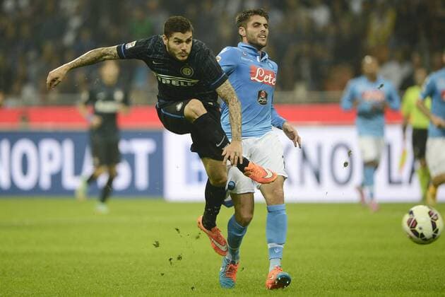 Mauro Icardi Inter, David Silva Lopez Napoli Serie A, Inter Mailand - SSC Neapel giuseppexceleste