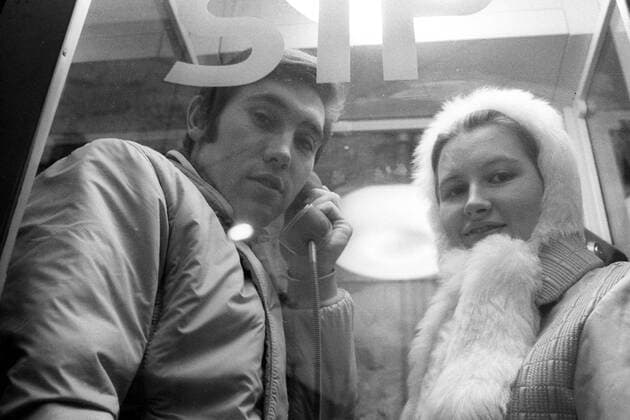 Eddy Merckx (Belgien) mit seiner Frau Claudine in Limone