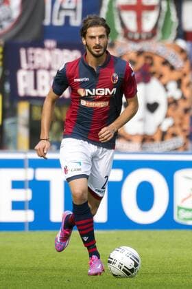 Marios Oikonomou (Bologna), OCTOBER 18, 2014 - Football Soccer : Italian Serie B match between Bologna 3-0 Varese at Stadio Renato Dall Ara in Bologna, Italy. Noxthirdxpartyxsales  (ptmb065377)