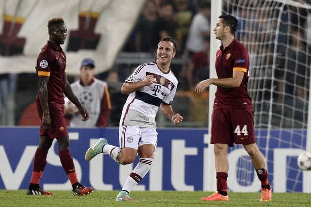 Rom, 21.10.2014 - UEFA Champions League 2014 2015 - AS Rom vs FC Bayern München - Mario Götze 