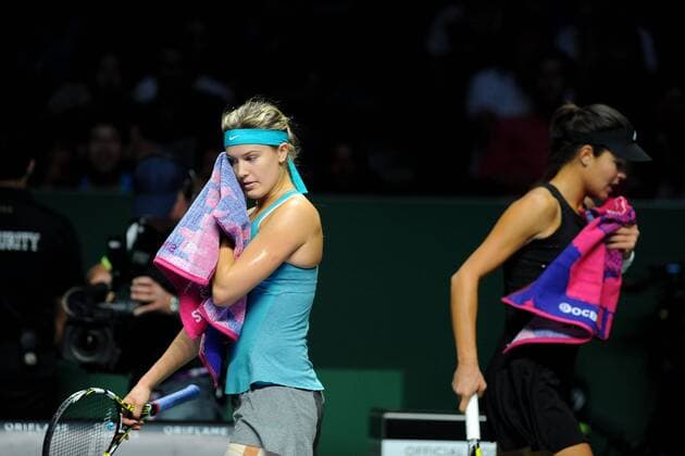 Ana Ivanovic (SRB) Eugenie Bouchard (CAN) TENNIS : Masters - Singapour - WTA Tennis Damen - 22 10 2014 Tennismag Panoramic 