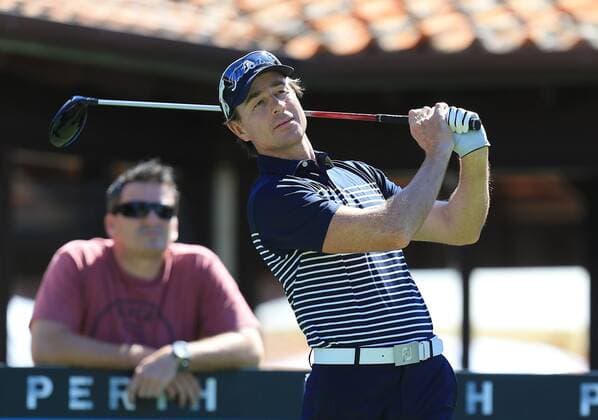 22.10.2014. Perth, Western Australia. BRETT RUMFORD in action from the 2014 ISPS Handa Perth International Pro Am being played at Lake Karrinyup Country Club, Perth Western Australia. xSMPxIMAGESx  ActionPlus11570310