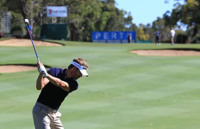 22.10.2014. Perth, Western Australia. RAPHAEL JACQUELIN in action from the 2014 ISPS Handa Perth International Pro Am being played at Lake Karrinyup Country Club, Perth Western Australia. xSMPxIMAGESx  ActionPlus11570290