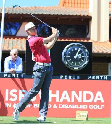 22.10.2014. Perth, Western Australia. OLIVER FISHER in action from the 2014 ISPS Handa Perth International Pro Am being played at Lake Karrinyup Country Club, Perth Western Australia. xSMPxIMAGESx  ActionPlus11570302
