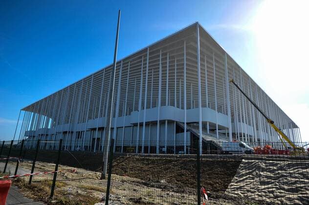 Baustelle des Grand Stade de Bordeaux, Das EM Stadion wird die neue Heimspielstätte von Girondins Bordeaux Ausblick auf die EURO 2016 xThierryxBretonx 