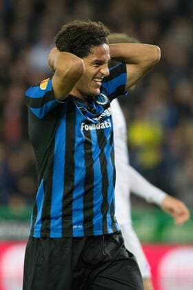 - BRUGGE, BELGIUM: Club s Felipe Gedoz De Conceicao reacts during a game between Belgian soccer team Club Brugge and Danish team FC Kobenhavn, Thursday 23 October 2014, in Brugge stadium. It is the third day of the group stage of the UEFA Europa League competition, in group B. KURTxDESPLENTER 04488498