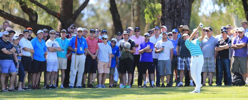 24.10.2014. Perth, Western Australia. CHARL SCHWARTZEL in action from the 2014 ISPS Handa Perth International being played at Lake Karrinyup Country Club, Perth Western Australia. xsmpximagesx  ActionPlus20608808