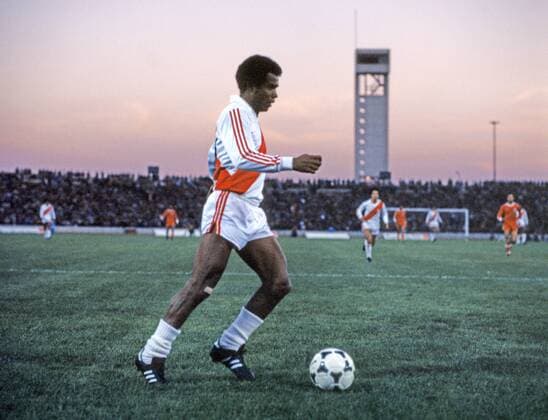 FIFA WM 1978 11.06.1978, Fussball, FIFA WM 1978 in Argentinien, 1. Finalrunde Gruppe IV, Peru - Iran (4:1): Teofilo Cubillas (Peru).