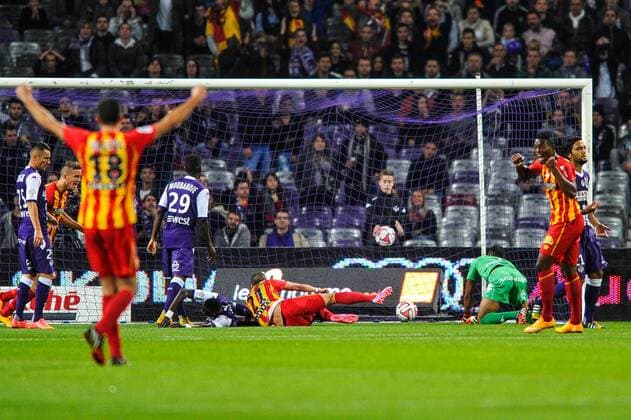 Joie goal El jadeyaoui (rcl) FOOTBALL : FC Toulouse vs RC Lens - 11eme Journee de Ligue1 - 24 10 2014 ThierryBreton 
