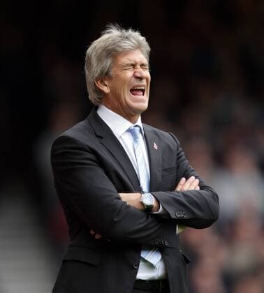West Ham United v Manchester City . . London, UK . . 25.10.2014 Manuel Pellegrini (Man City manager) after the first West Ham goal. 