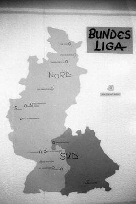 Karte mit den Spielorten der Handball-Bundesliga 1970 1971
