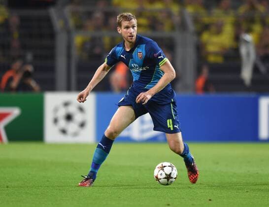 16.09.2014, Fussball, Saison 2014 15, UEFA Champions League, Vorrunde, Borussia Dortmund - Arsenal London 2:0 Per Mertesacker (Arsenal London)