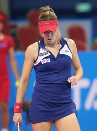 28.10.2014 Sofia(Bulgaria) Garanti Koza WTA Tennis Damen Tournament of Champions women s tennis Alize Cornet France :Stringer 