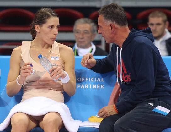 28.10.2014 Sofia(Bulgaria) Garanti Koza WTA Tennis Damen Tournament of Champions women s tennis Andrea Petkovic(L) Germany :Stringer 
