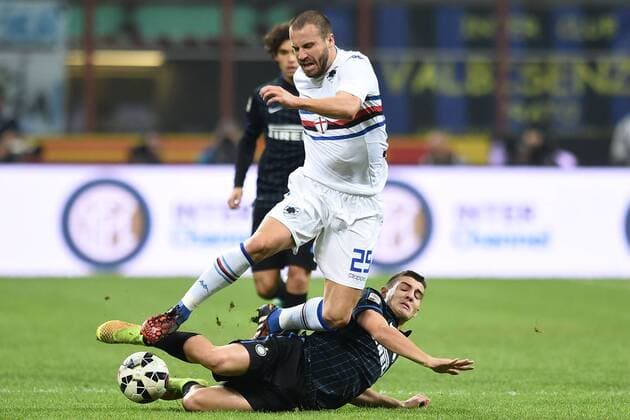 29 10 2014 - Serie A Inter Mailand - Sampdoria Genua Lorenzo De Silvestri-Mateo Kovacic 