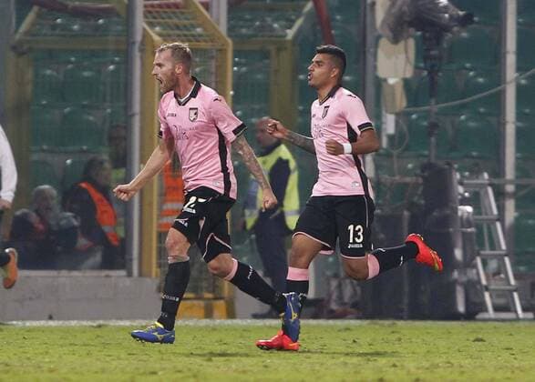 Serie A, AC Chievo Verona - US Palermo Jubel DI LUCA RIGONI xHOCHxZWEIx xItalyxPhotoxPressx 