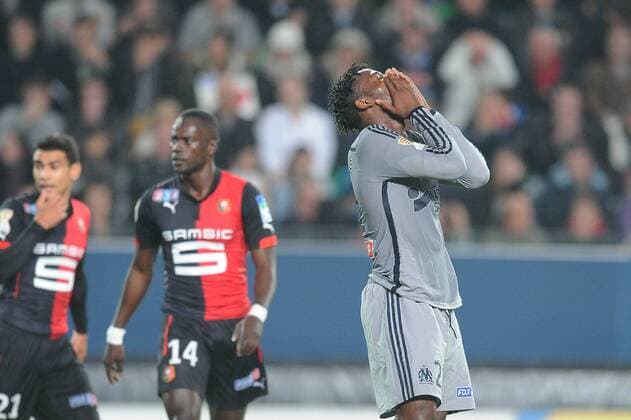 Michy Batshuayi (Marseille) FOOTBALL : Rennes vs Marseille - Coupe de la Ligue - 29 10 2014 N.LeGouic FEP Panoramic 
