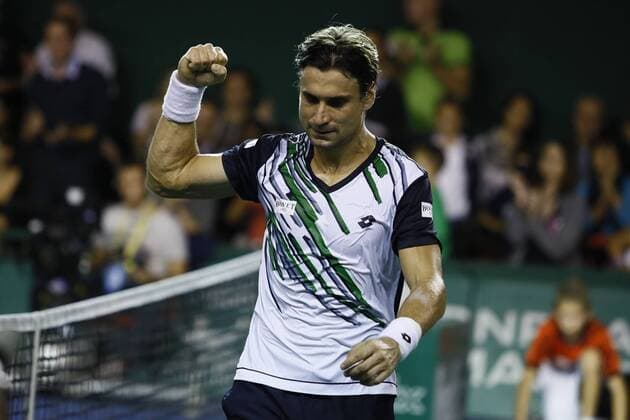 BNP Paribas Masters 2014, David Ferrer celebrates victory 
