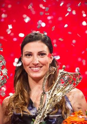 30.10.2014, Austria Center Vienna, Wien, AUT, Lotterien Gala, Nacht des Sports 2014, im Bild Sportler mit Herz Mirna Jukic during Lotterien galanight of sports 2014 at Austria Center in Vienna on 2014 10 30,  EX_GRU  