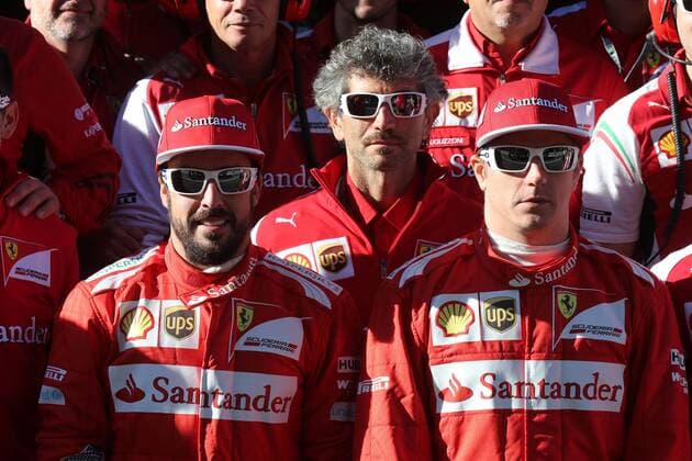Motorsports: FIA Formula One World Championship 2014, Grand Prix of United States, 14 Fernando Alonso (ESP, Scuderia Ferrari), 7 Kimi Raikkonen (FIN, Scuderia Ferrari), xHOCHxZWEIx