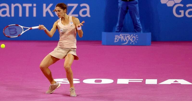 01.11.2014 Sofia(Bulgaria) Garanti Koza WTA Tennis Damen tennis tournament of champions Andrea Petkovic Germany :Stringer 